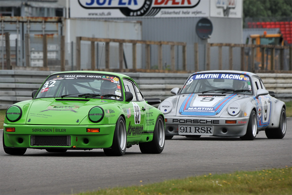 Bent Sørensen er med sin grønne Porsche 911 en af de hurtigste historiske deltagere ved Historisk Weekend på Padborg Park